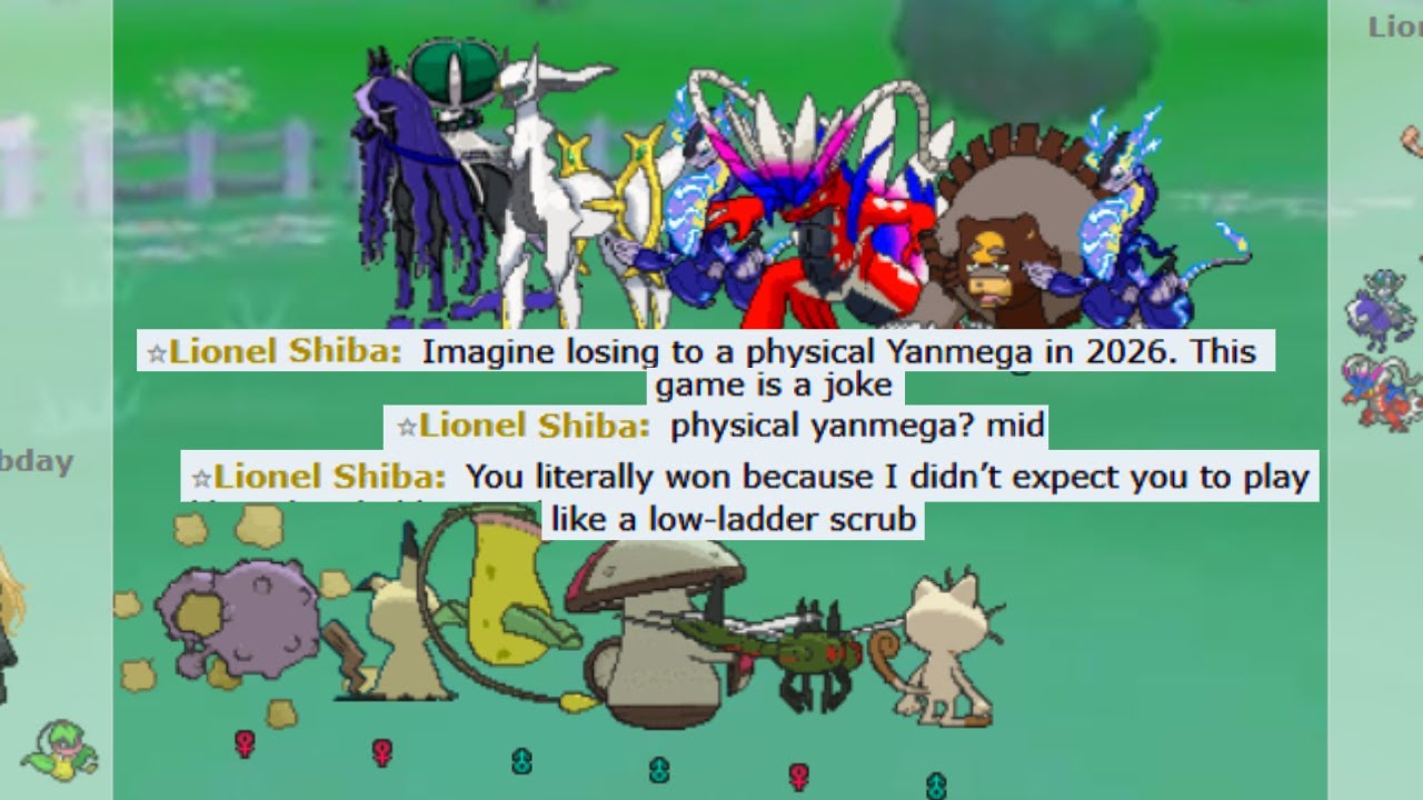 WHEN YOU SWEEP SALTY LEGENDARY SPAMMERS WITH SWORDS DANCE YANMEGA ON POKEMON SHOWDOWN!!