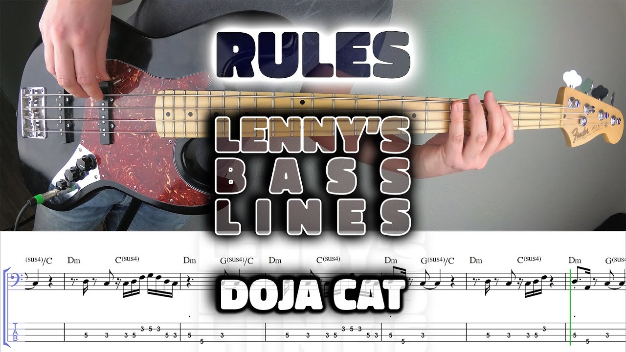Doja Cat - Rules - Bass Line - Score - Tabs - Cover
