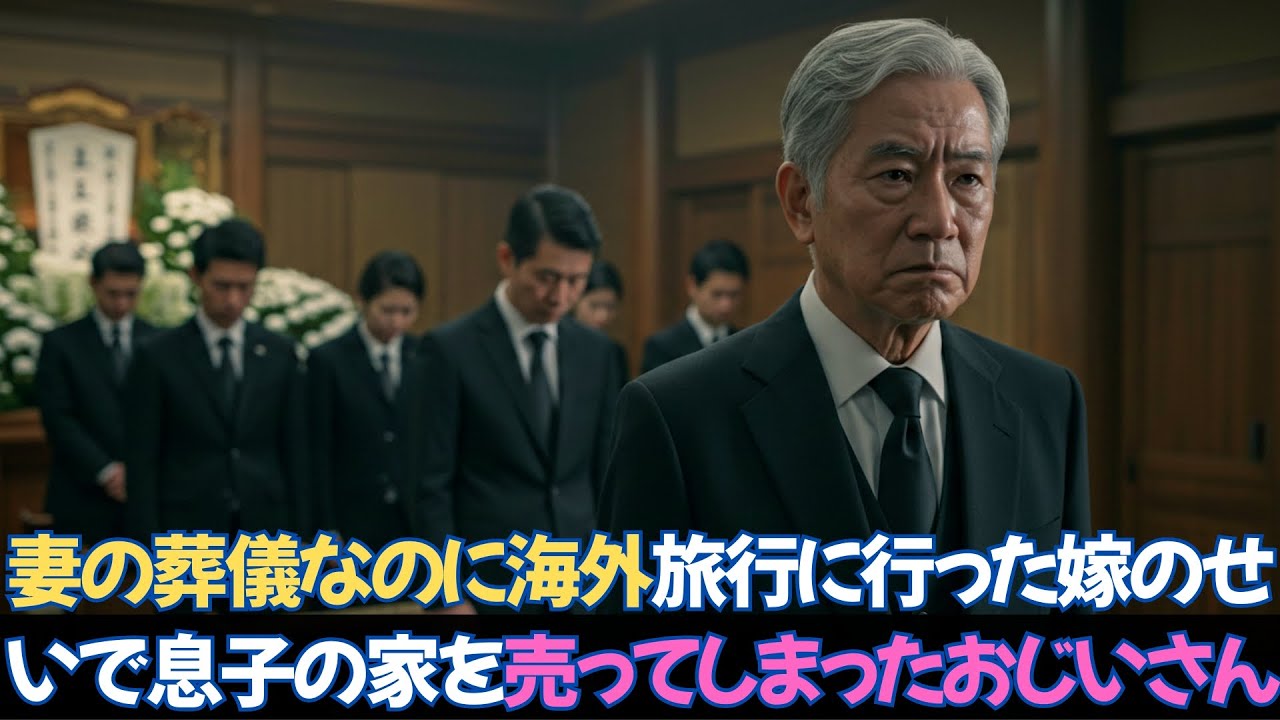 妻の葬儀なのに海外旅行に行った嫁のせいで、息子の家を売ってしまったおじいさんの老後の知恵、幸せな晩年生活、親子葛藤のエピソード、物語オーディオブック