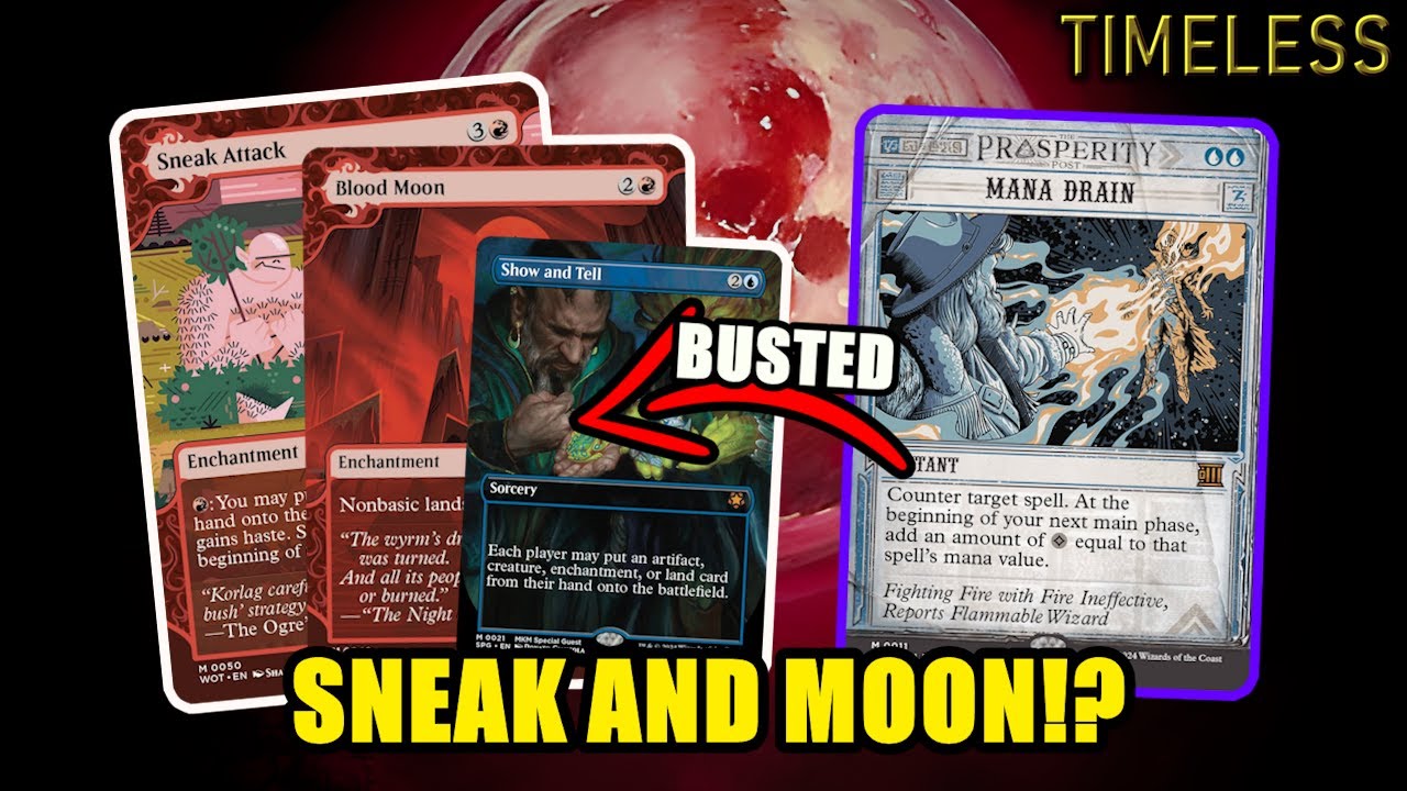 Sneak and Moon!? Mana Drain Makes This Broken! | Timeless BO3 Ranked | MTG Arena