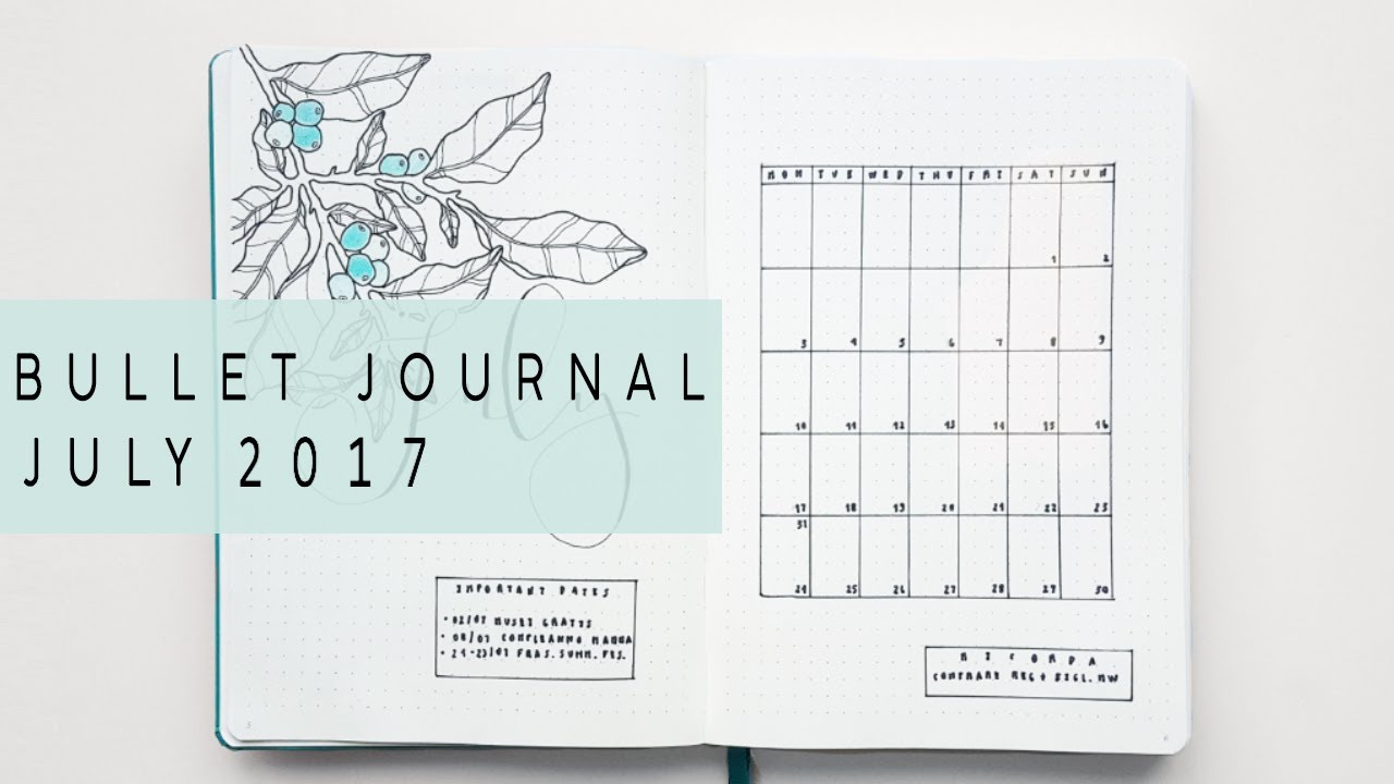 PLAN WITH ME | July 2017 Bullet Journal Setup