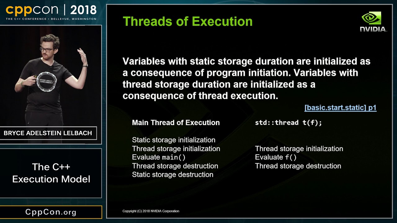 CppCon 2018: Bryce Adelstein Lelbach “The C++ Execution Model”