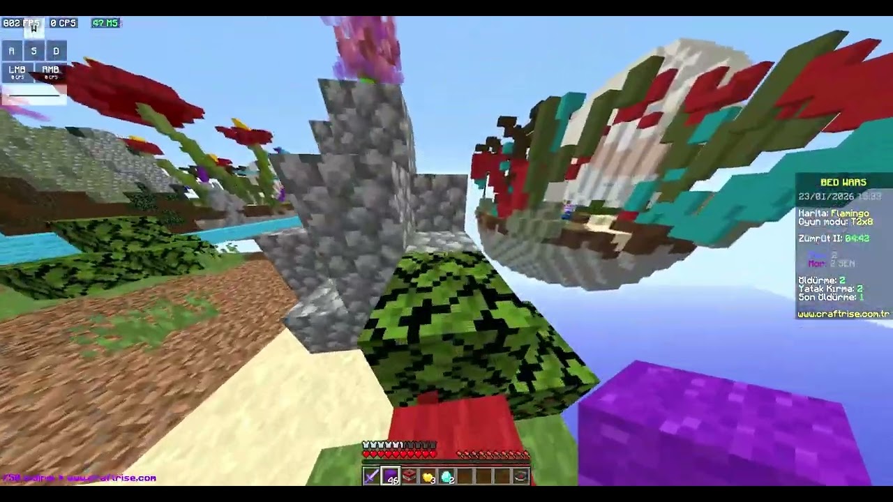 BedWars güzelinden bir maç CraftRise