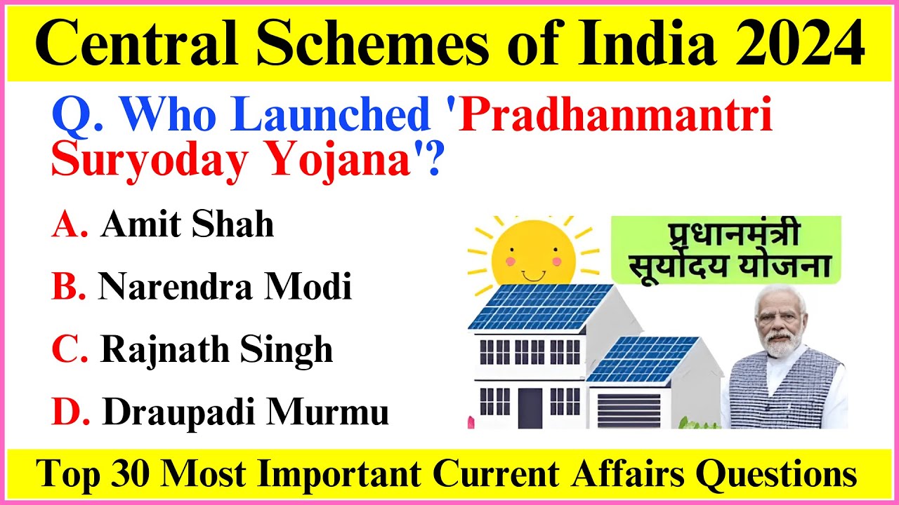 Schemes of Government of India 2024 | Central Schemes of India 2024 | Schemes of Government of India