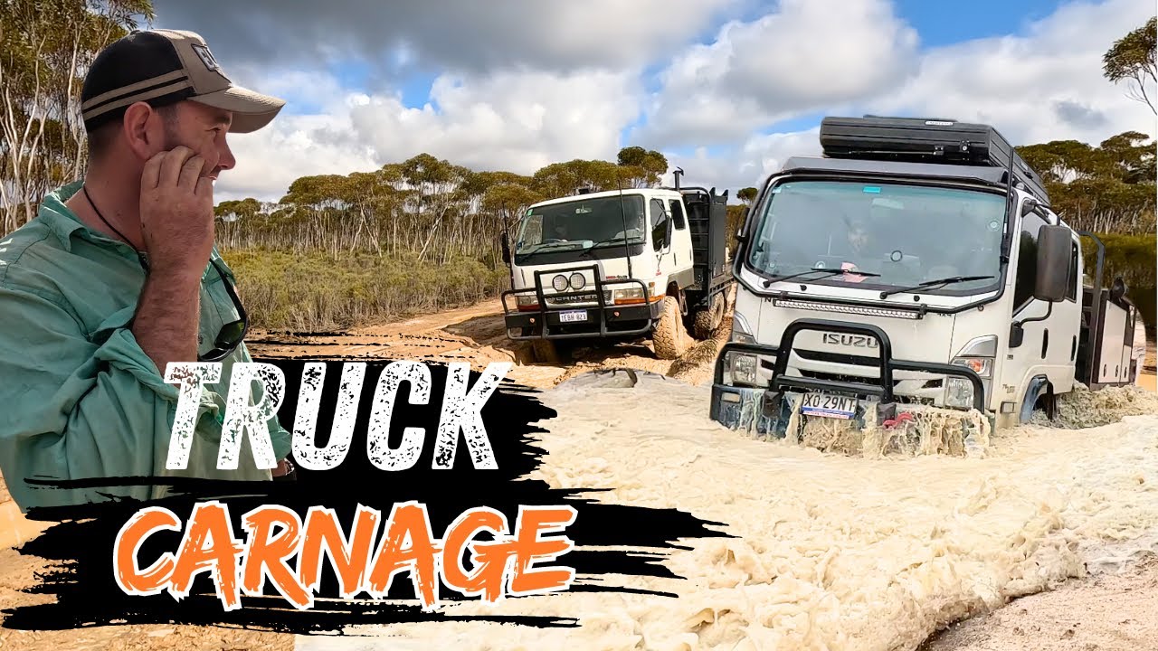 DAMAGE TRUCKS ON THE HOLLAND TRACK - BROKEN & OVER IT! 4WDing DISASTERS