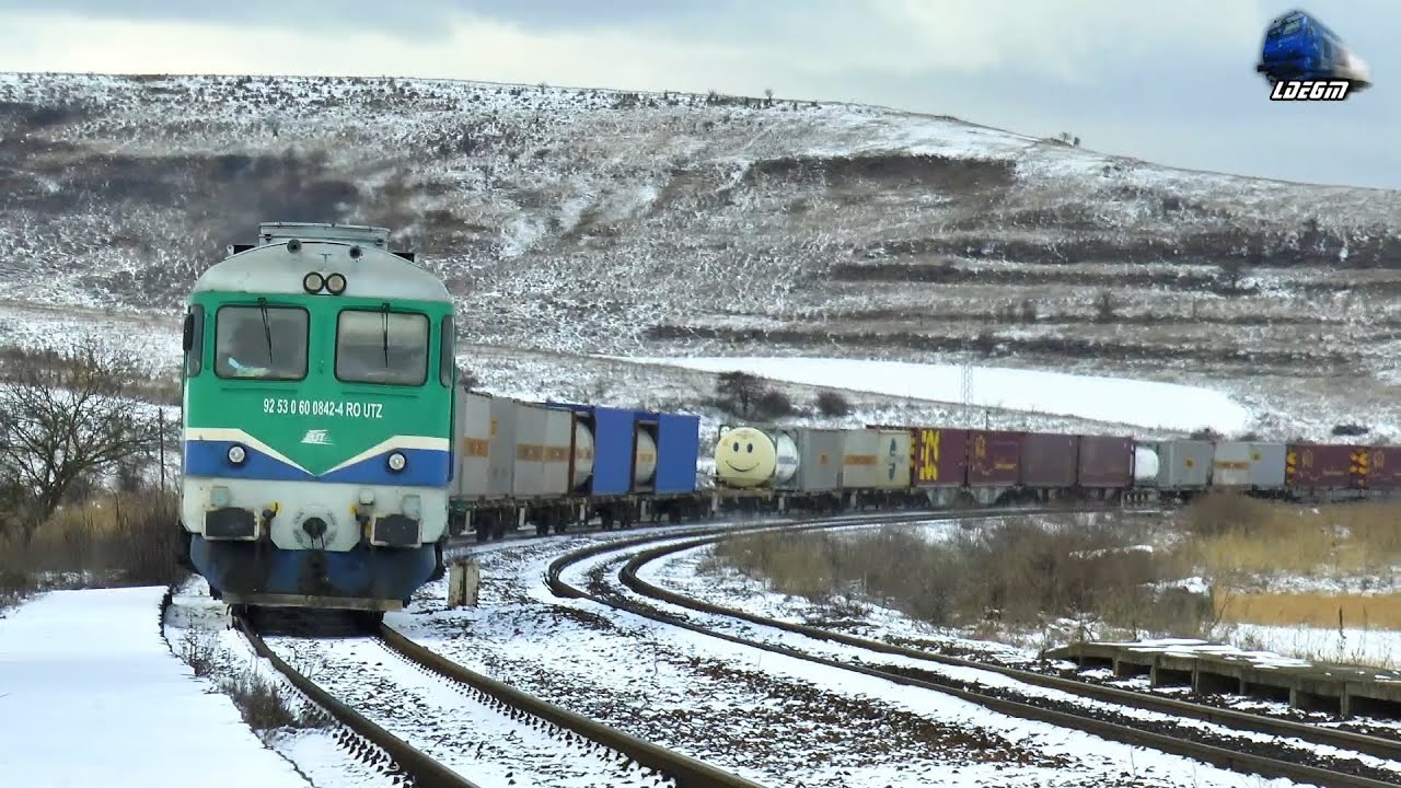 🚂❄LDE2100 60-0842-4 & Tren de Marfă Zâmbitor😊Smiling Freight Train in Aghireș - 21 December 2021