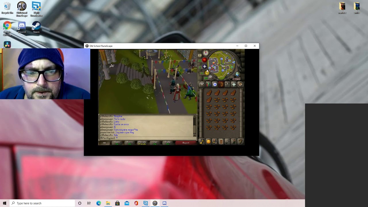 playing osrs ( old school runescape ) just chilling and chatting