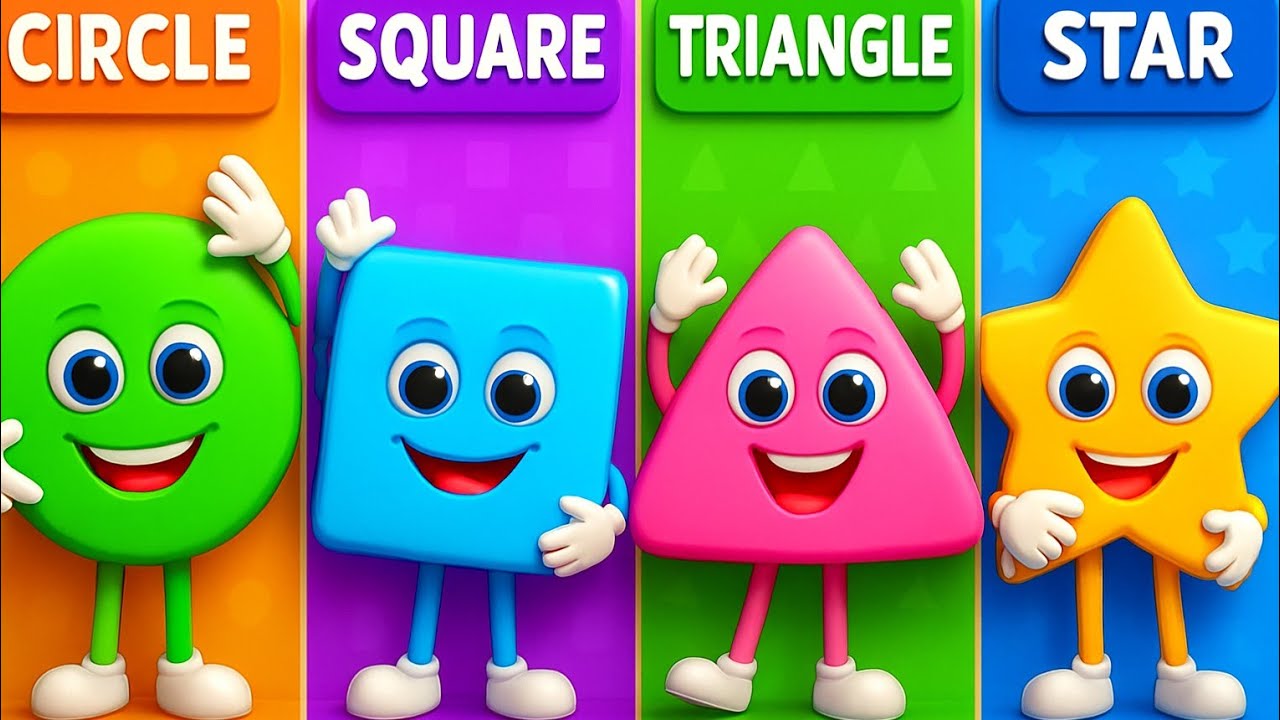 Shapes song for kids | learning colors for toddlers | learn shapes video | english rhymes for babies