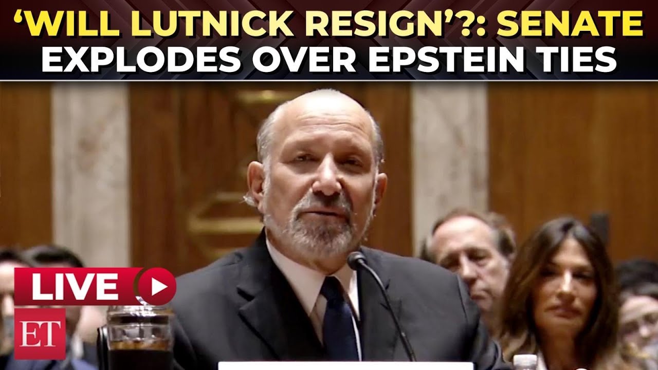 LIVE| ‘Met Epstein twice in 14 yrs’: Lutnick REVEALS in explosive hearing as calls for EXIT grows