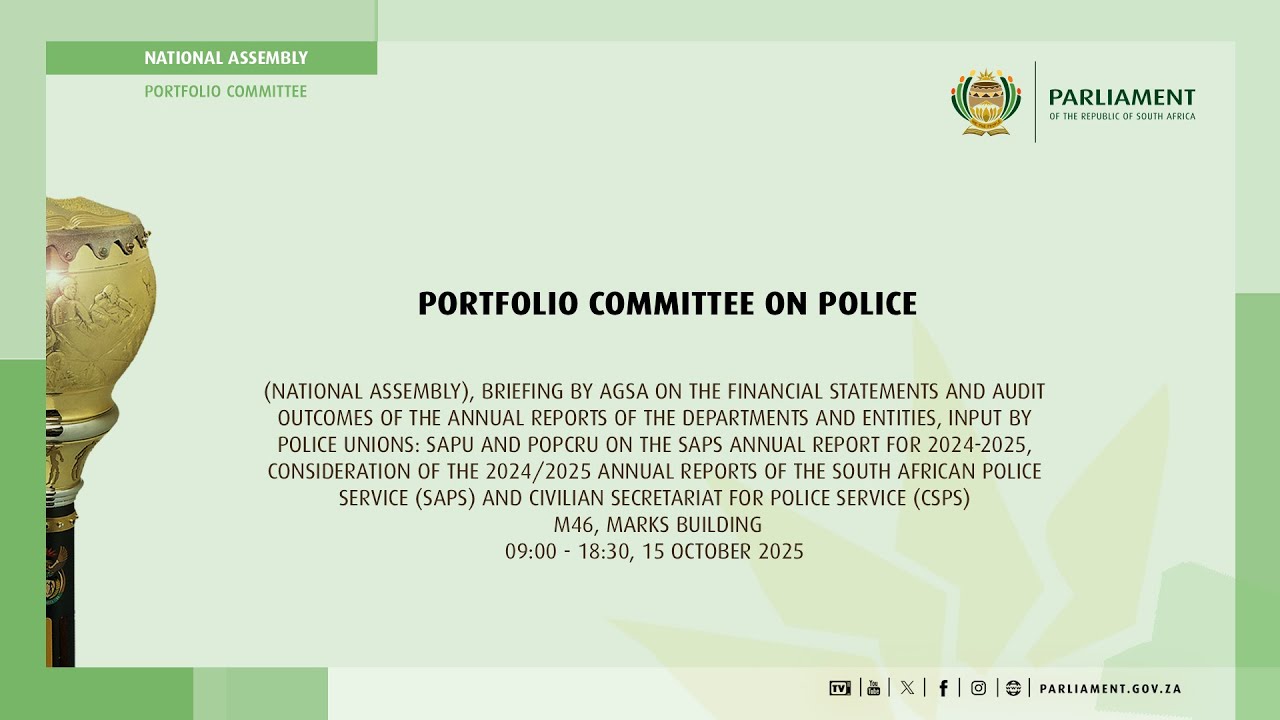 Portfolio Committee on Police, 15 October 2025