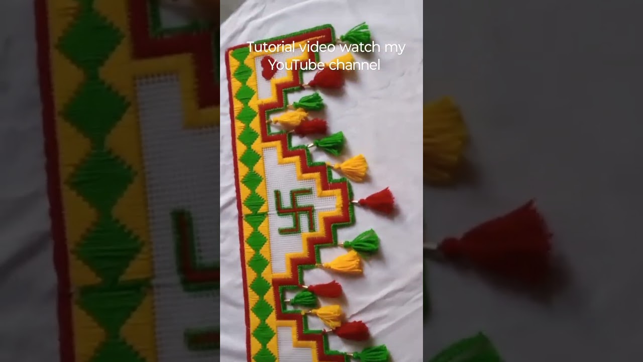 DIY jhalar design/ plastic Canvas design/ net mat ki sundar jhalar design /jhalar kaise bnaya