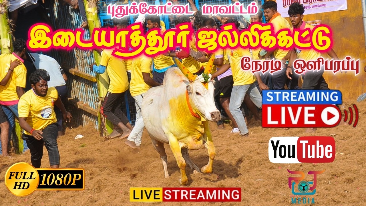 🔴LIVE : புதுக்கோட்டை மாவட்டம் இடையாத்தூர் ஜல்லிக்கட்டு 2026 | Idaiyathur  Jallikattu 2026