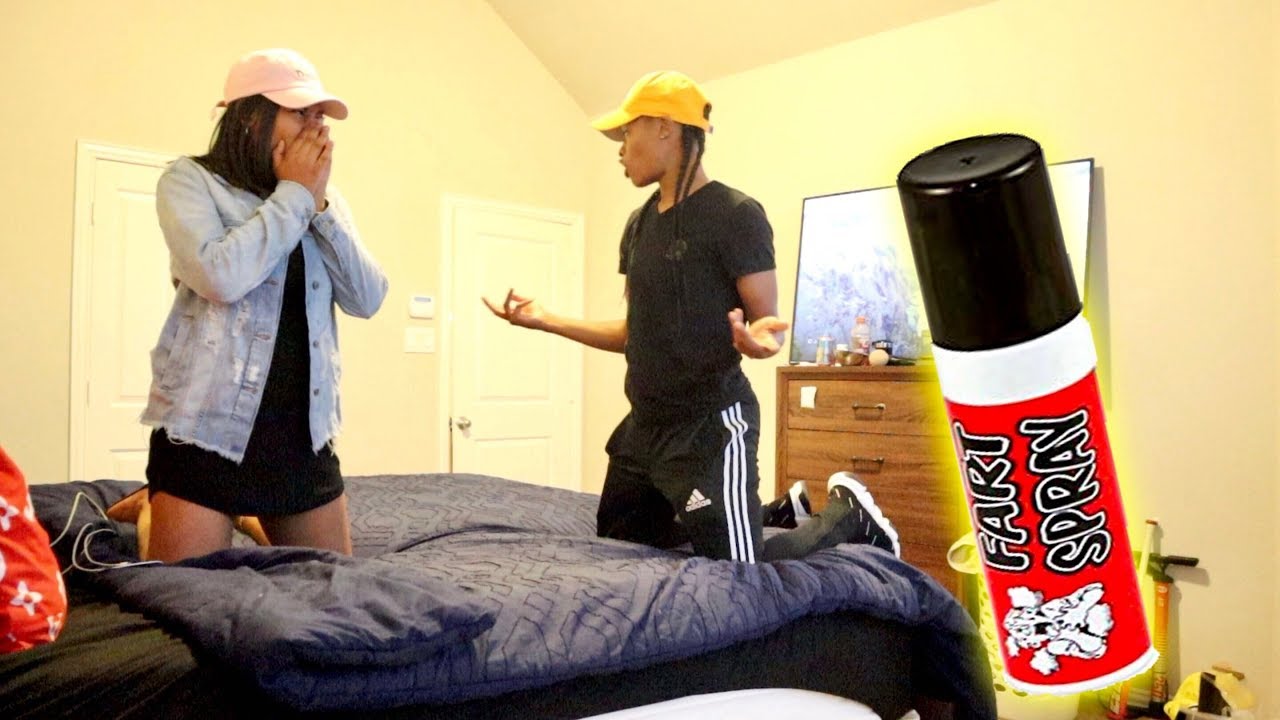 FART SPRAY PRANK ON GIRLFRIEND!!! (HILARIOUS)