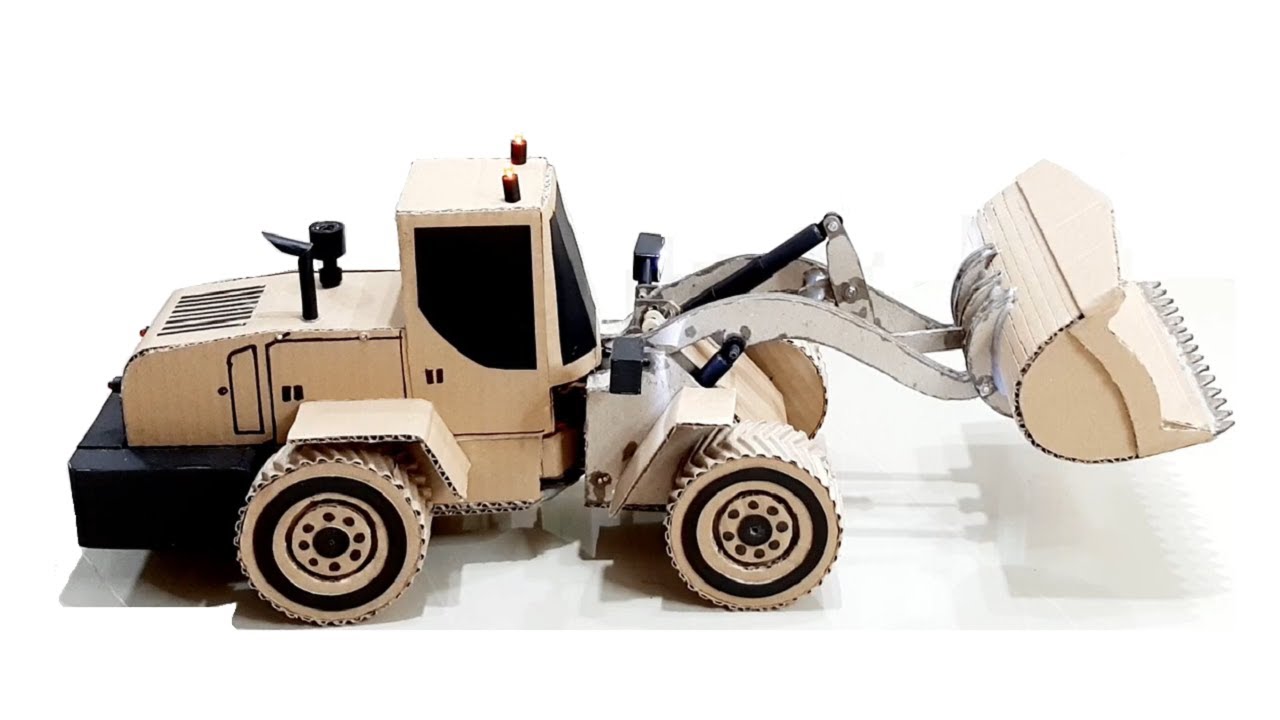 How to Make RC Cardboard Wheel Loader
