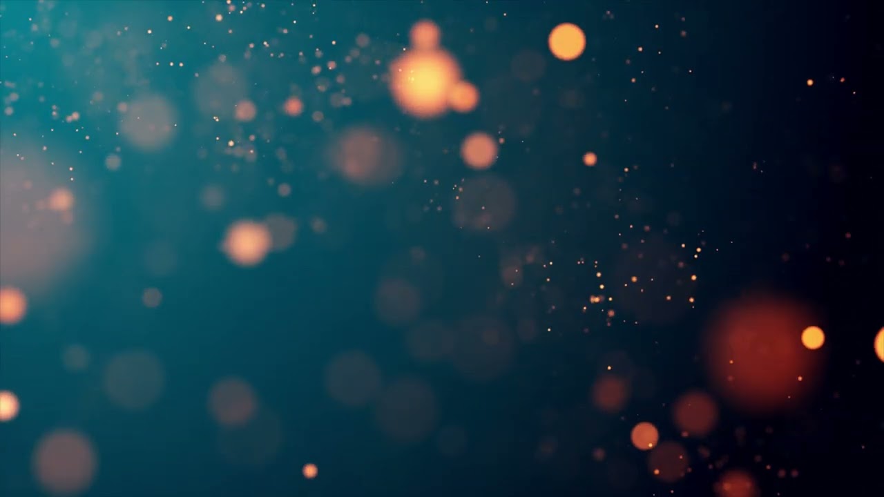 4K Golden Bokeh Lights on Teal Background - Dreamy Abstract Visuals for Relaxation