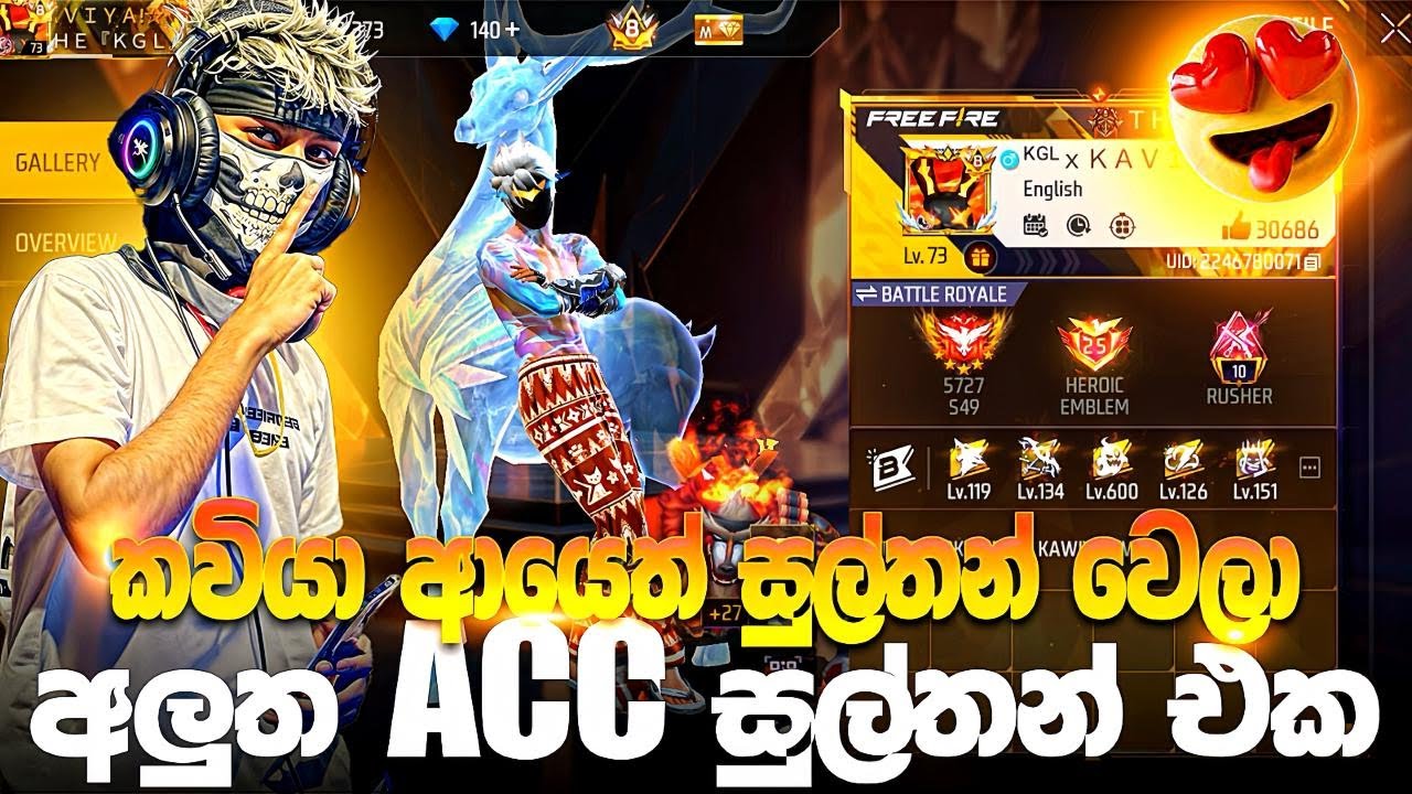 🔴Yoow යාළුවේ❤️‍🔥🐰 කවියා ආයෙත් සුල්තාන් Acc එකක් බස්සලා🔥🤑 || Free Fire Live💎✅ 