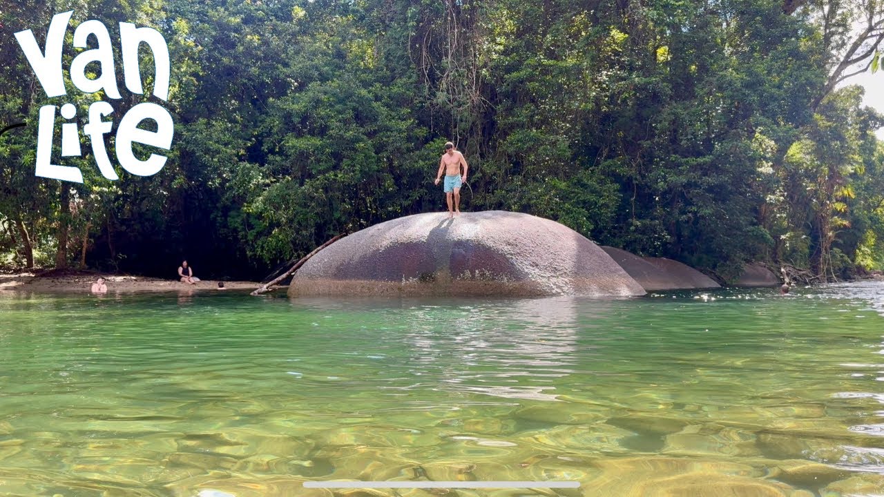 We Swam And Saw A Baby Croc! Australian Van Life
