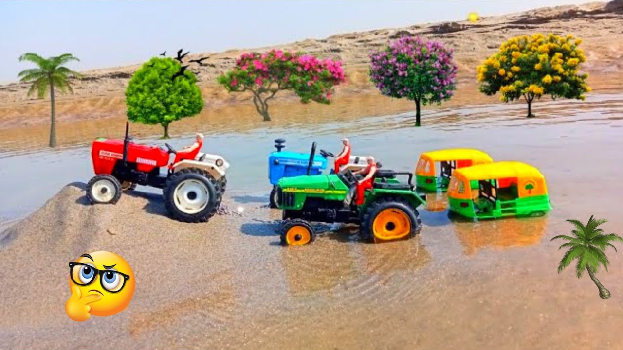 Diy tractor stuck in mud mini science project  || Diy tractor stuck | keepvillla||