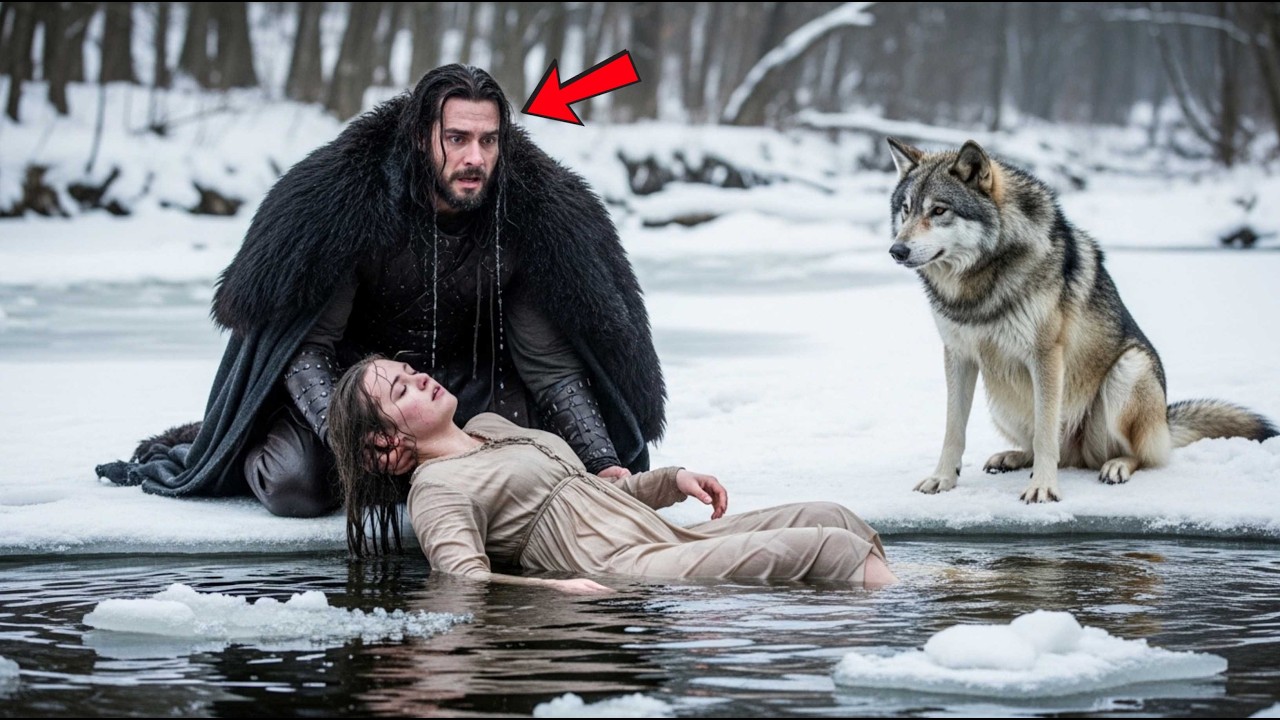 She Used Her Last Breath To Pull The Wolf From The Frozen River—The Alpha King Found Her Floating
