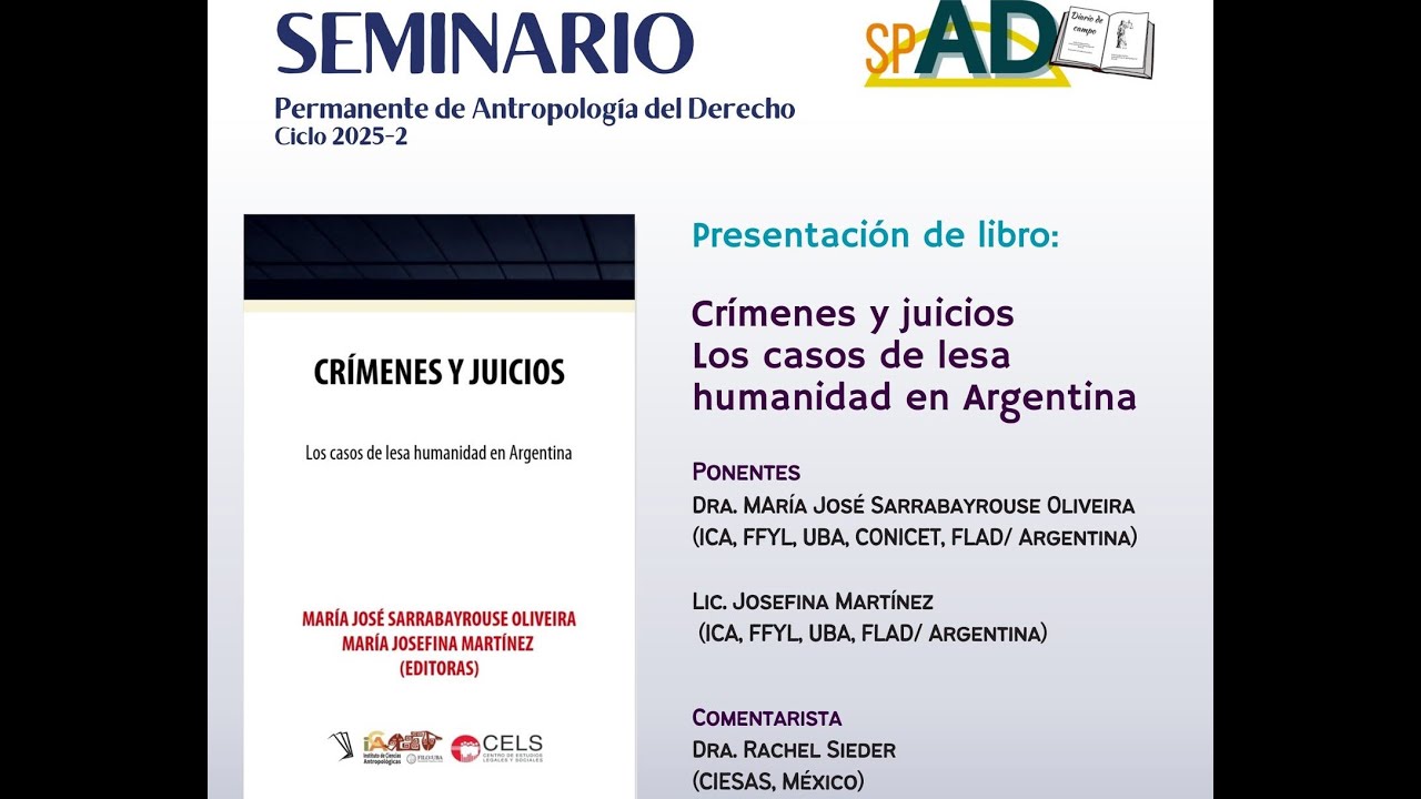 Presentación del libro: Crimines y juicios. Los casos de lesa humanidad en Argentina. Ciclo 20025-2