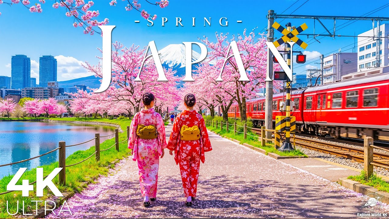 Spring in Japan 4K 🌸 Cherry Blossoms, Peaceful Villages & Timeless Landscapes in 4K UHD