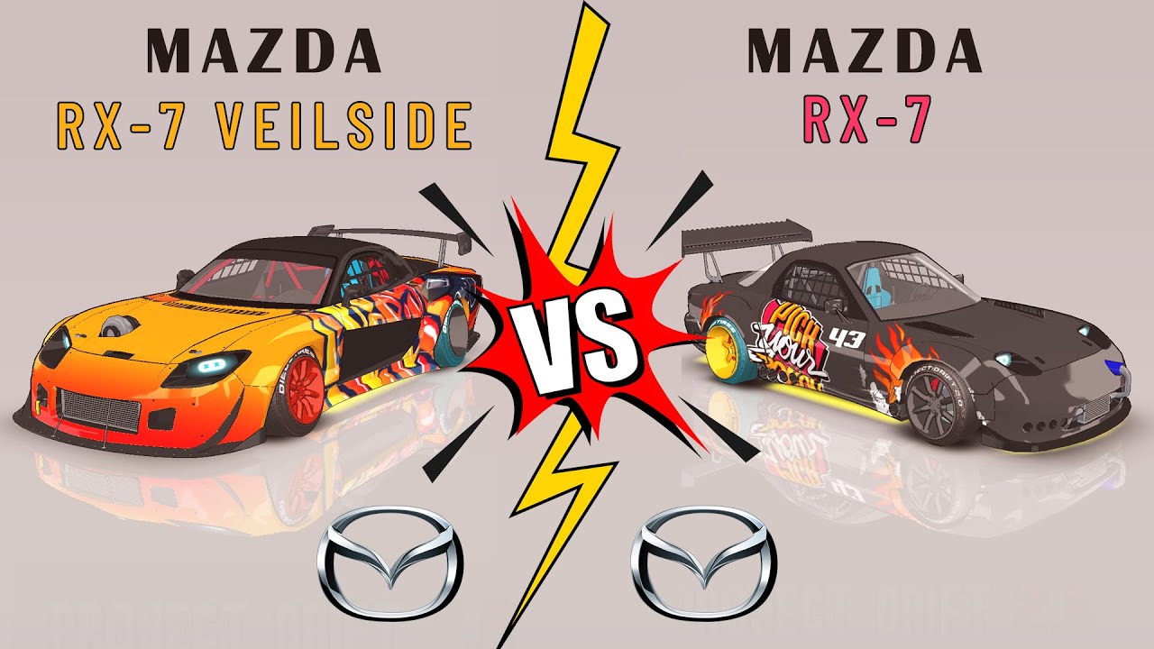 Mazda Rx-7 Vs Mazda Rx-7 Veilside Races And Drift - Project Drift 2.0