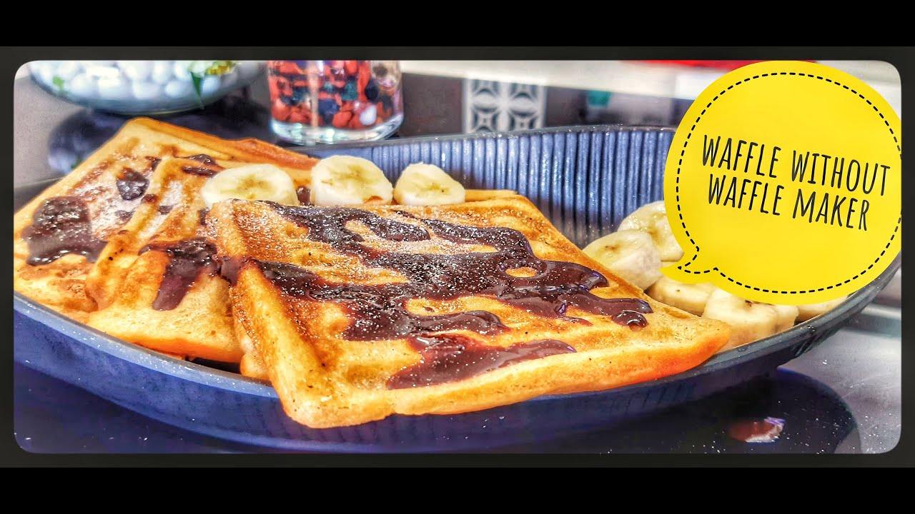 Homemade Waffles without waffle maker machine /With toaster / egg less/without oven/Quick recipe