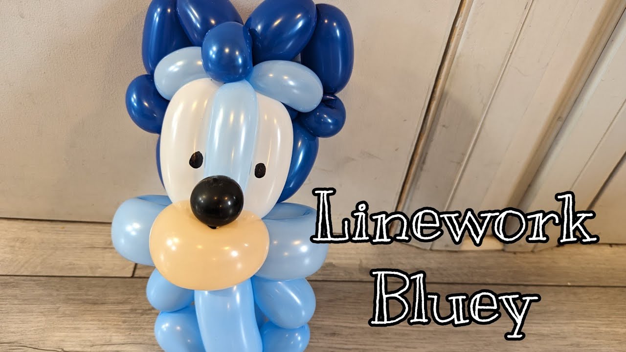 Linework Bluey Balloon Tutorial