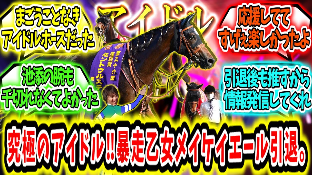 『完璧ではなかった、でも究極のアイドル‼メイケイエール引退。』に対するみんなの反応【競馬の反応集】