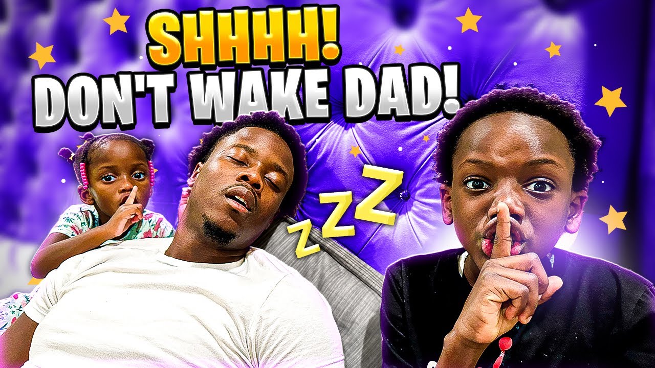 Grumpy Dad Teaches Melly & Super Siah A Lesson *Dont Wake Daddy*