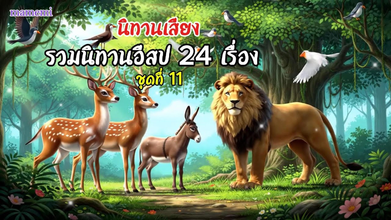 นิทานอีสป 24 เรื่อง ชุดที่ 11 | นิทานเสียง | นิทานก่อนนอน | นิทาน | นิทานไทย | นิทานกล่อมนอน | Fairy