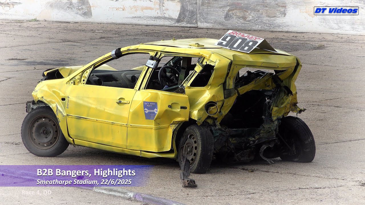B2B Banger Racing Crashes | Smeatharpe Stadium | 22-6-2025