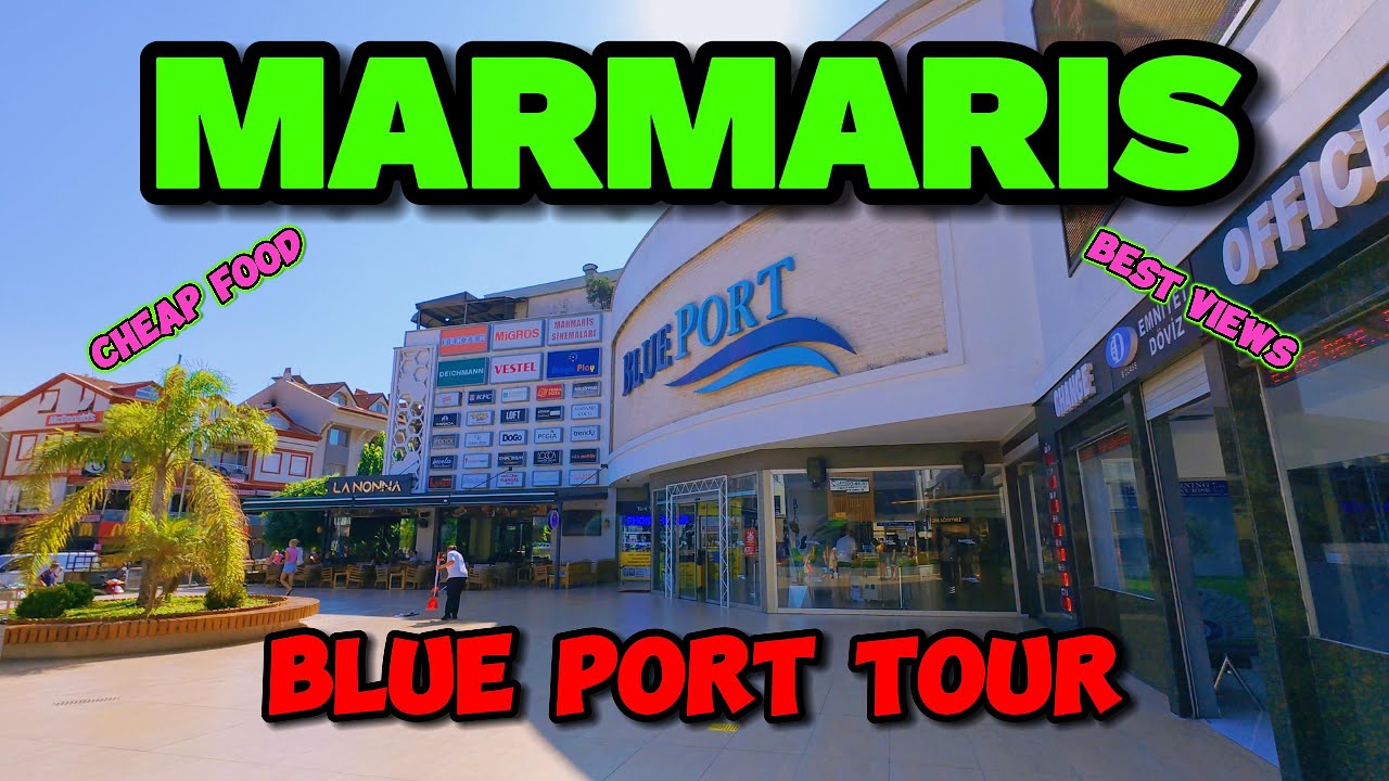 Исследуем торговый центр Blue Port | Магазины, фуд-корт и виды на море | Мармарис, Турция 🇹🇷