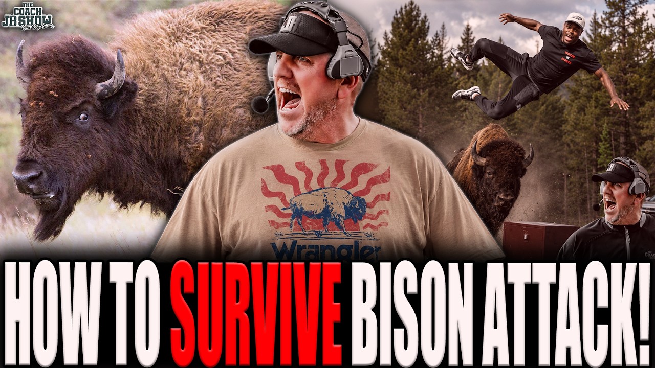 The Coach JB Show With Big Smitty | How To Survive Bison Attack!