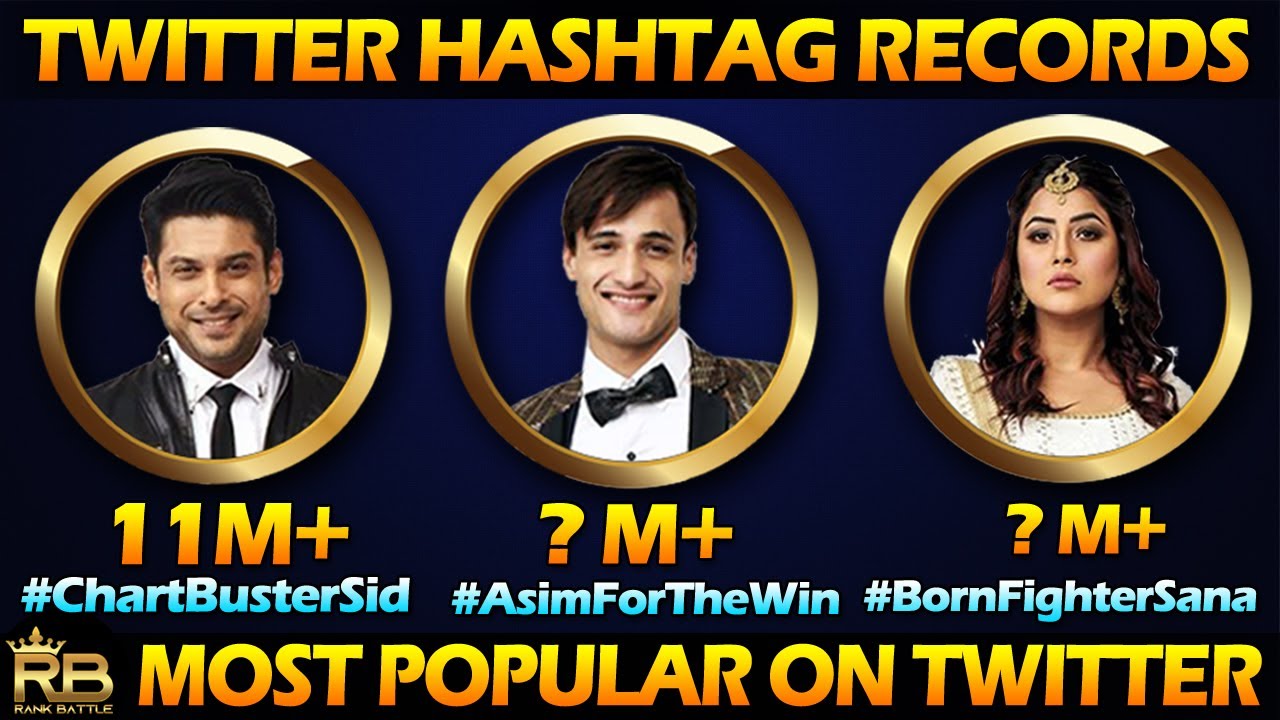 Bigg Boss 13 Contestants Twitter Records | New Twitter Record of Siddharth Shukla and Asim Riaz
