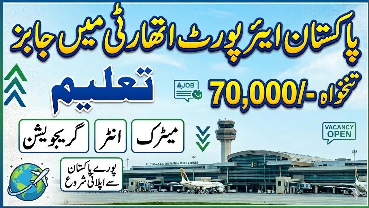 Pakistan Airports Authority Jobs 2026 | PAA Jobs for Matric & Intermediate | How to Apply Online