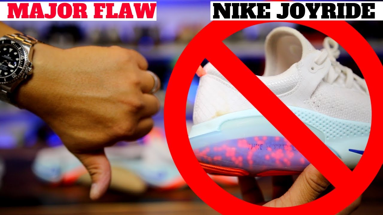 MAJOR FLAW IN NIKE JOYRIDE TECHNOLOGY. BUYER BEWARE!