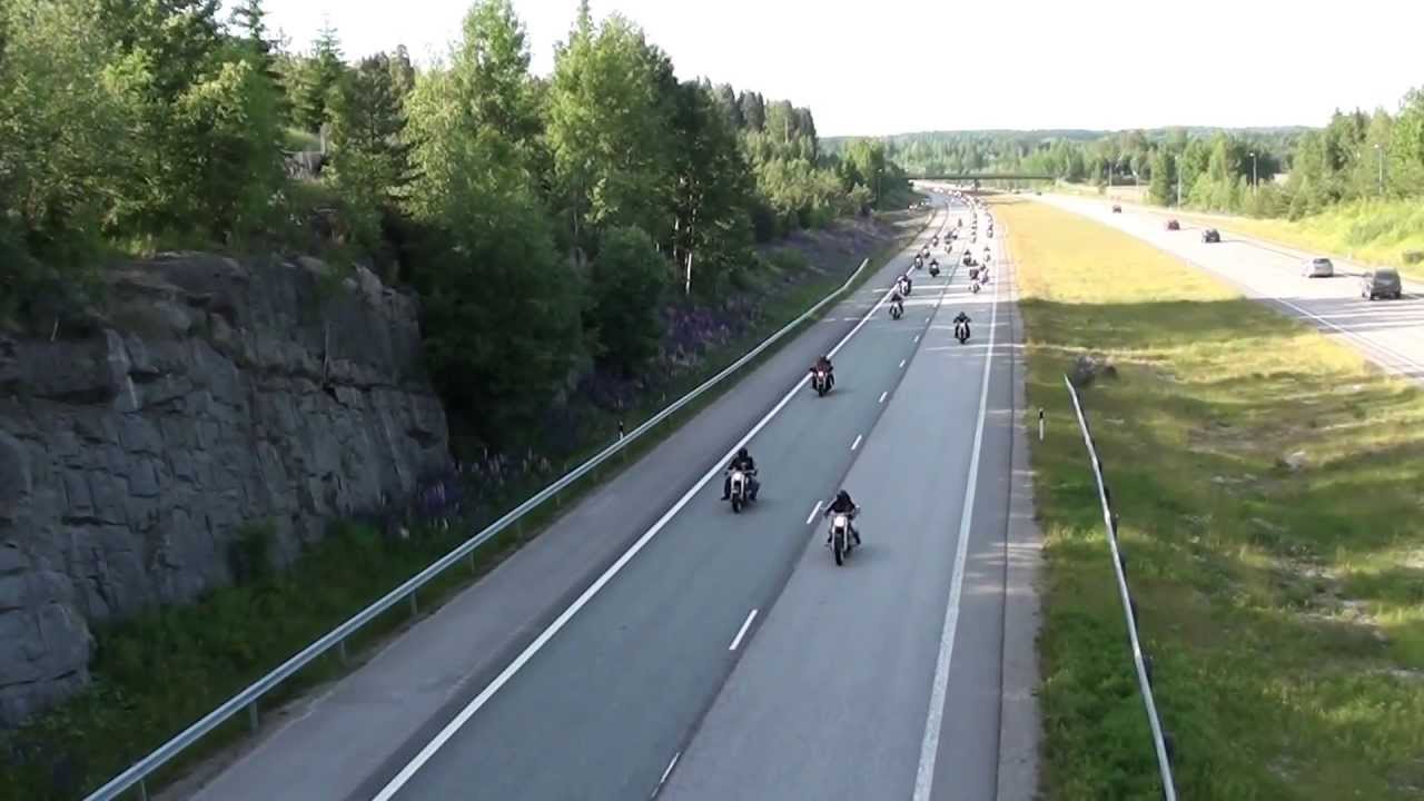 Memorial ride for founder of Cannonball MC from Hyvinkaa to Helsinki Finland June 15th 2012