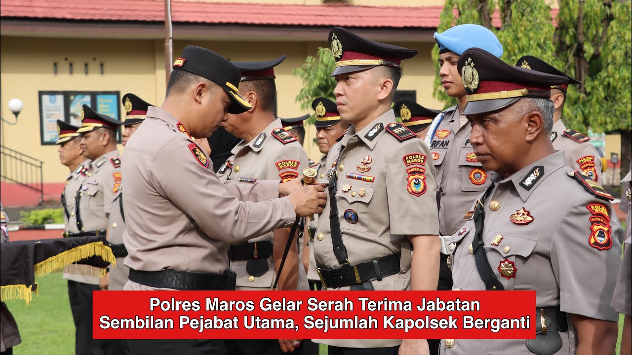Polres Maros Gelar Serah Terima Jabatan Sembilan Pejabat Utama, Sejumlah Kapolsek Berganti