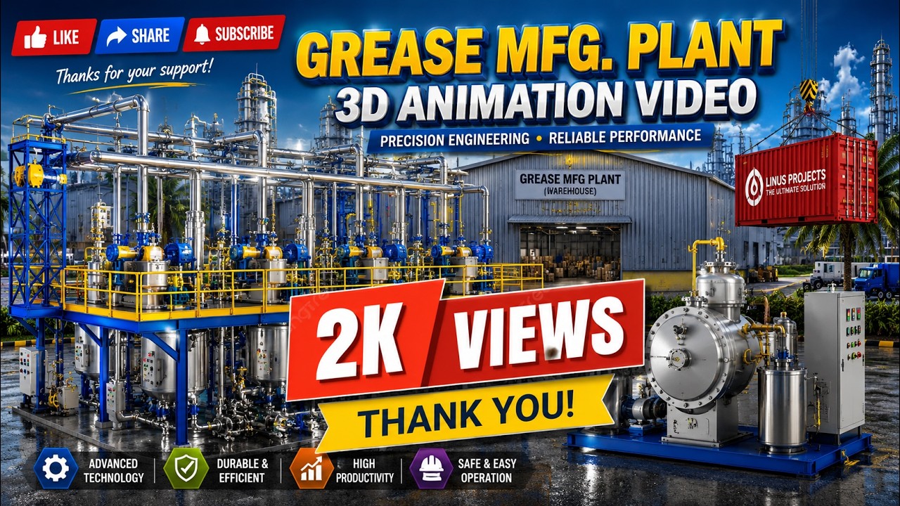 “Grease Manufacturing Plant in 3D | Full Process Animation Revealed!”