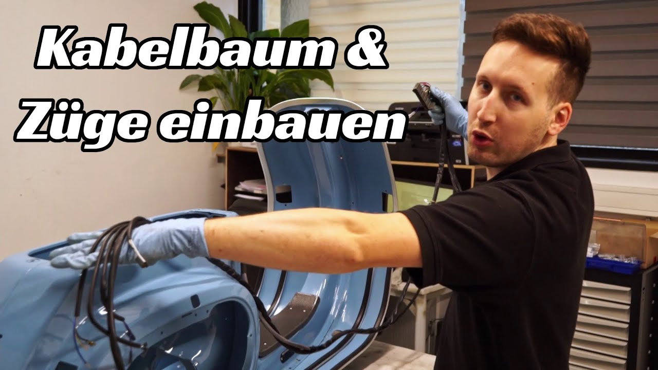 Vespa Restauration Kabelbaum und Züge einbauen PK 50