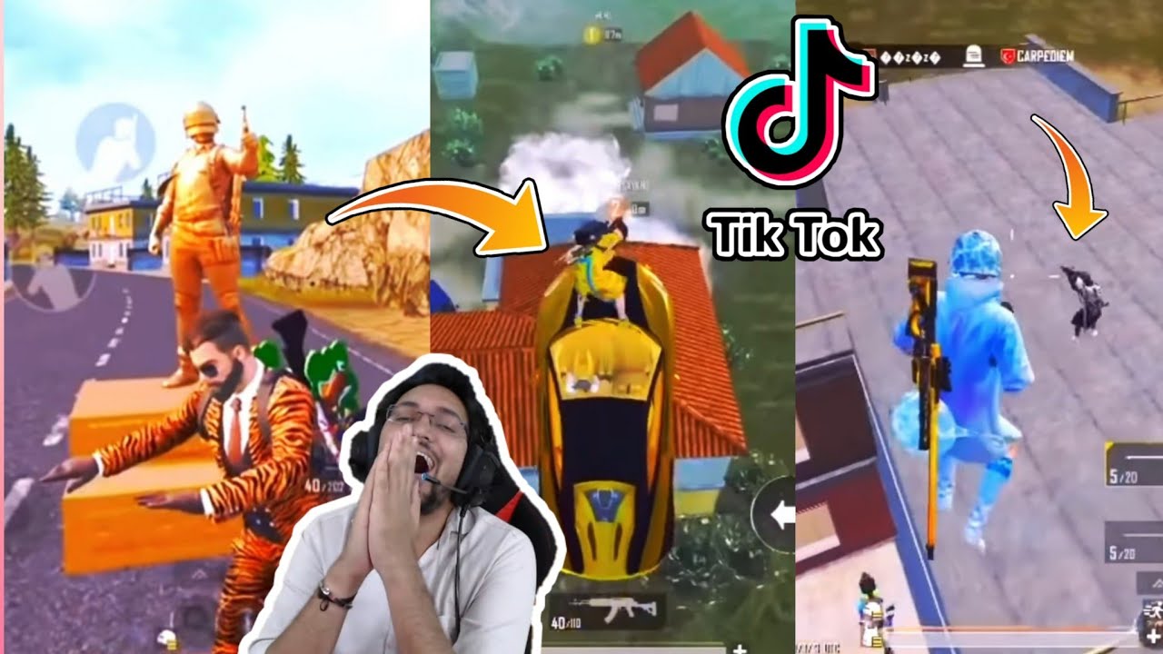 WORLD BEST FLYING SNIPERS SHOTS😂 | PUBG MOBILE VS TIKTOK Unbelievable FUNNY MOMENTS 😈