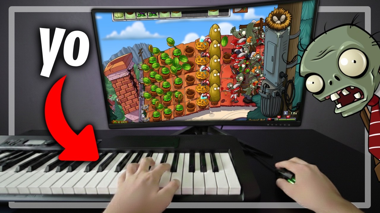 PVZ pero YO TOCO la MÚSICA mientras JUEGO