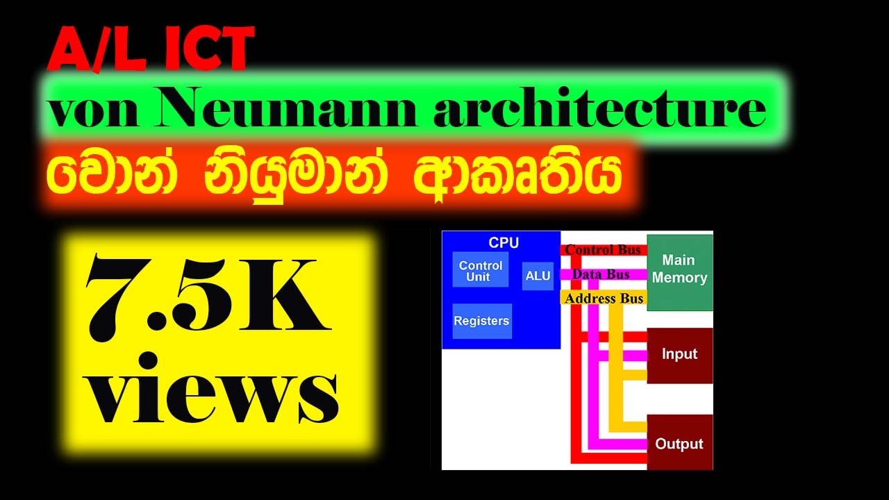 ICT A/L Lesson 02 - Von Neumann Architecture, Fetch Execute Life Cycle