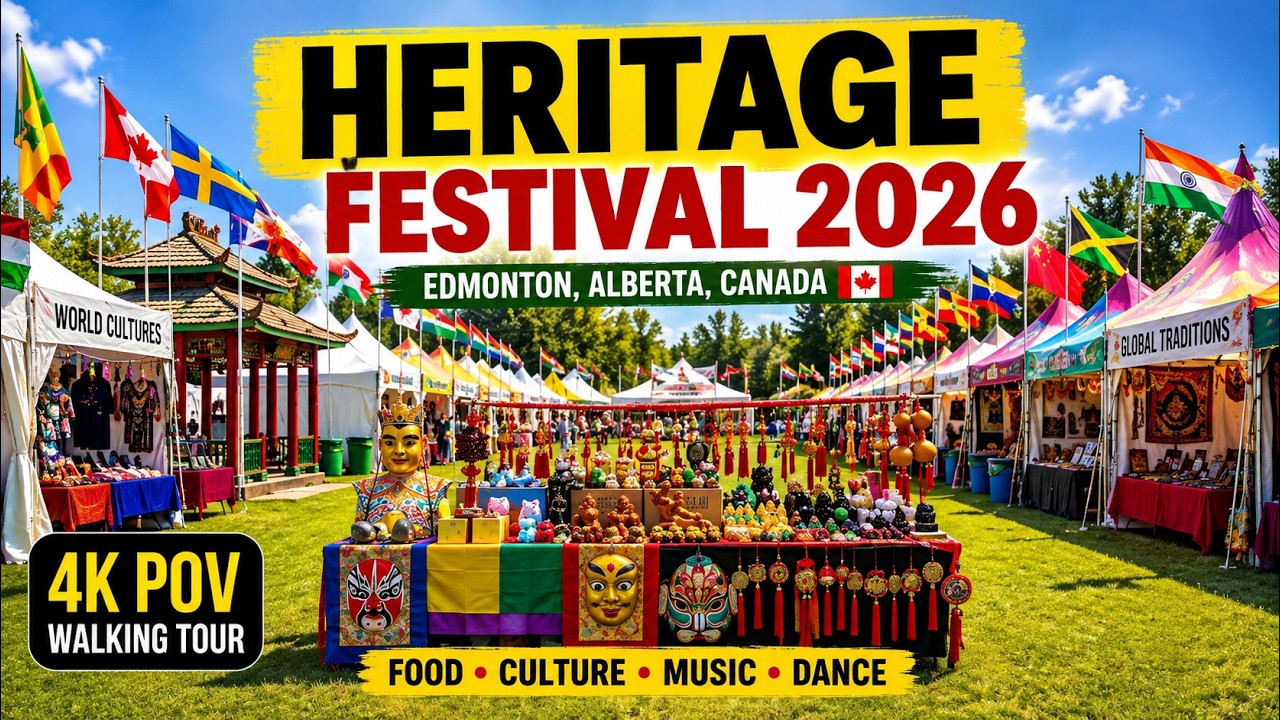 Heritage Festival 2026 Walking Tour | Edmonton 🇨🇦 | 4K POV Walk