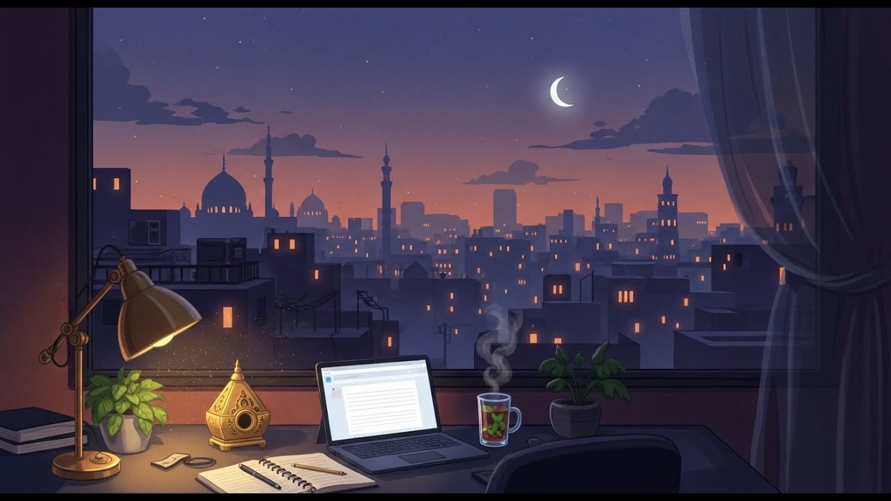 Middle Eastern Lofi Music – Moonlit Arabic Lofi for Deep Study & Focus (1 Hour)