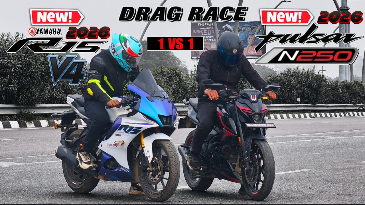 2026 Yamaha R15V4 VS 2026 Pulsar N250.|| Drag Race.🔥|| 1 vs 1 Battle Showdown&mdash;&middot;