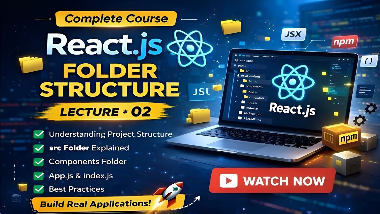 React JS Tutorial Lecture 02 | Folder Structure Explained in Urdu/Hindi | MERN Stack Course 2026 🔥