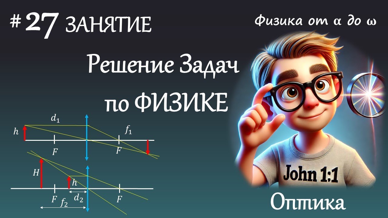 #27 Занятие. Оптика. Законы отражения/преломления света. Построение изображений Формула тонкой линзы