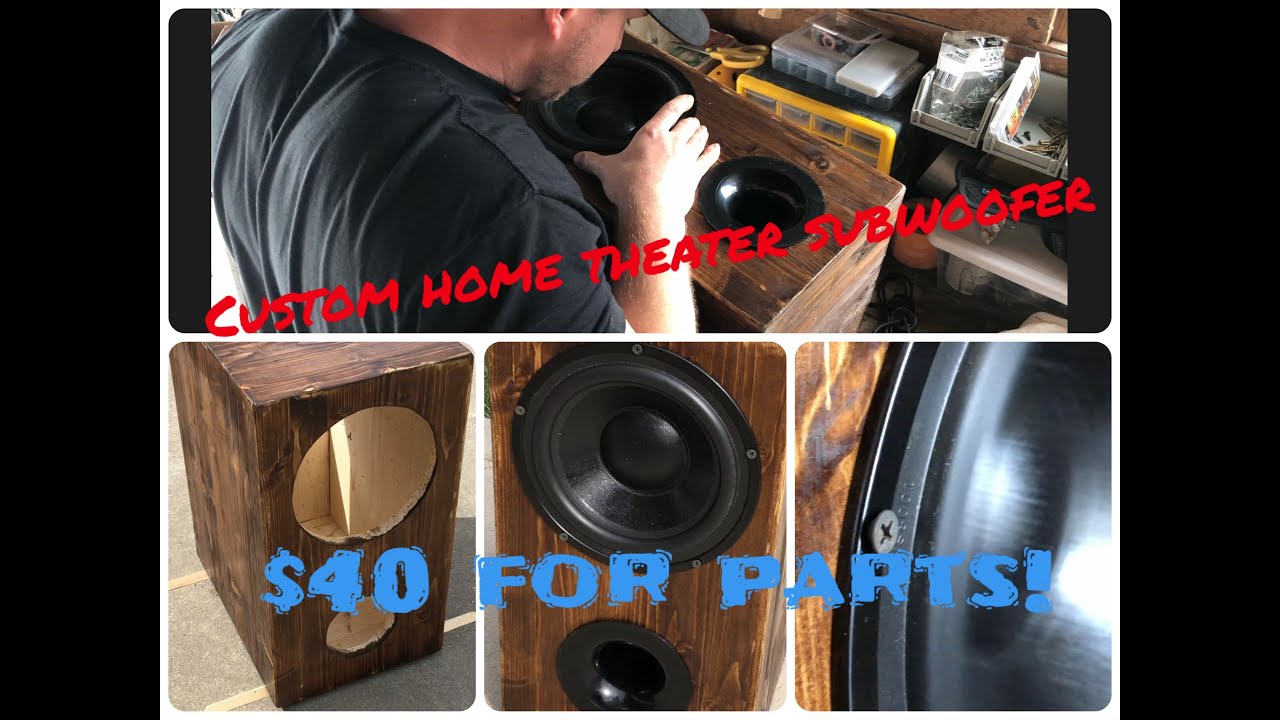 COMPLETE BUILD 8” Custom Ported Home Theater Active Subwoofer for 40USD